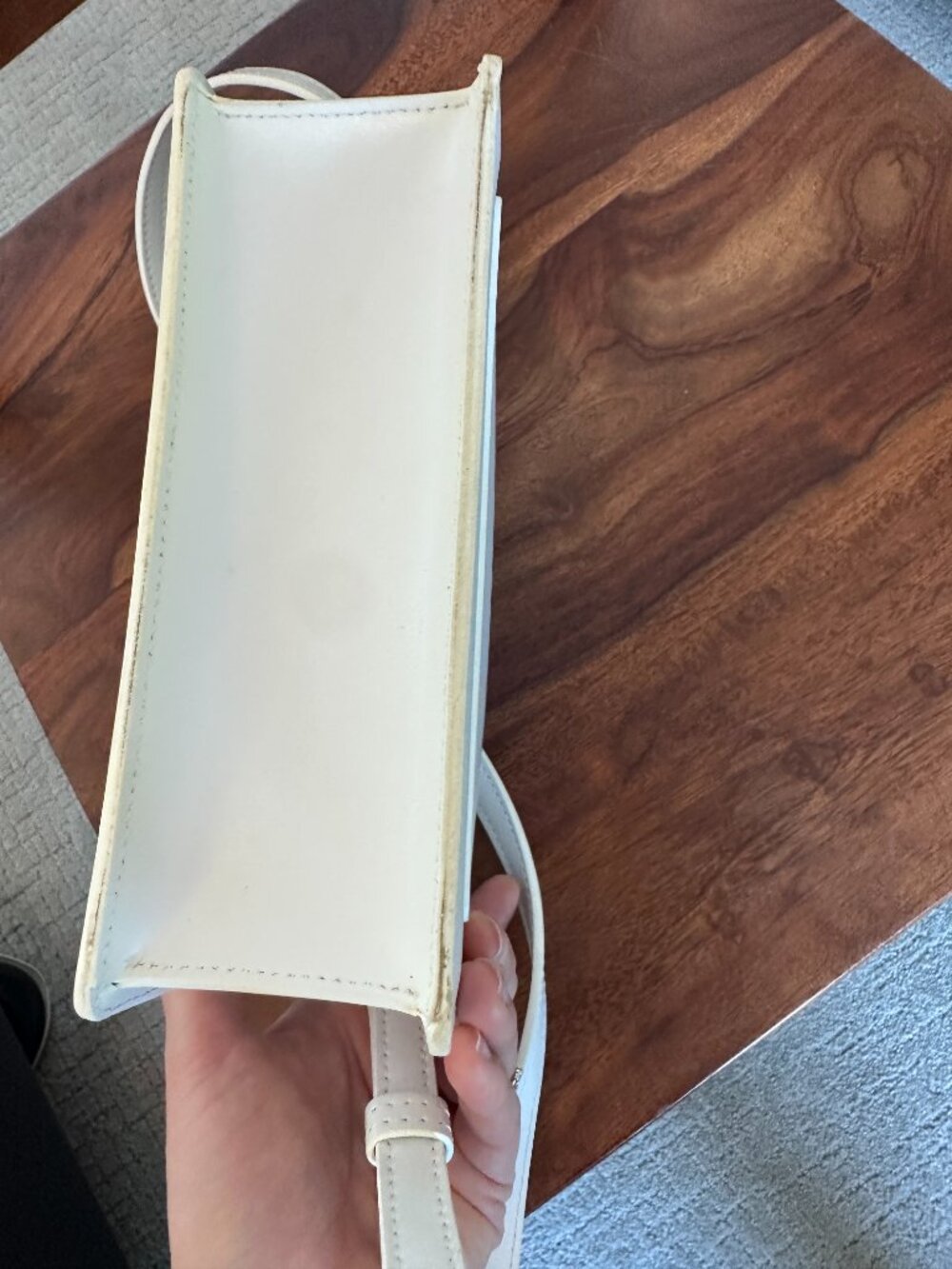 Off-White Jitney 2.0 Leather Shoulder Bag White Black Crossbody - Picture 13 of 13